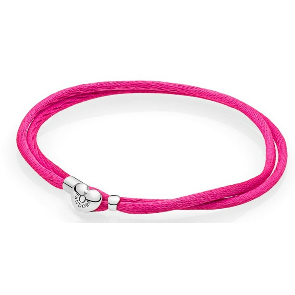 PANDORA - Authentic Fabric Cord Bracelet, Hot Pink 590749CPH-S3, 19.5 ...