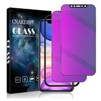 [2 Pack] Cnarery Purple Privacy Screen Protector for iPhone 11/iPhone XR- 6.1 inch, Anti-Spy Tempered Glass, Easy Installation Kit, Case Friendly, Anti Peeping, HD-Bubble Free