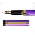 thumbnail image 3 of Dryden Designs Fountain Pen - Medium and Fine Nibs | Includes 24 Ink Cartridges and Ink Refill Converter | Consistent Writing, Smooth Look, Left and Right Handed - Decadent Purple, 3 of 4