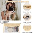 thumbnail image 3 of Bolsa de maquillaje Iqimott Boho Patch transparente impermeable para mujer, 3 of 6