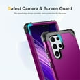 thumbnail image 5 of Allytech Phone Case for Samsung Galaxy S23 Ultra 6.8" 2023, Soft TPU Bumper + PC Hard Back [4 Corners] Shockproof Protection Heavy Duty Cover for Samsung S23 Ultra/ Galaxy S23 Ultra 5G, Purple, 5 of 6