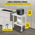 thumbnail image 2 of KFFKFF 30"x18"x34" Stainless Steel Work Table Commercial Food Prep Worktable with 4 Wheels, 2 of 9