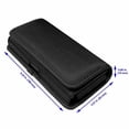 thumbnail image 2 of Nylon Cellphone Holster for Samsung Galaxy A32 A33 A53 A54,S22+,S23 FE,iPhone 11 Pro Max,XS Max,TCL ION X ION V - Horizontal Case Canvas Waist Carrying Pouch with Belt Clip/Loops,Black, 2 of 9