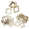 thumbnail image 1 of Shangren 2x100Pieces Bulk Unfinished Wooden Pieces Crafts Square 2 Pcs, 1 of 7