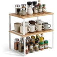 thumbnail image 1 of Organizadores de Cocina, Juego de 4 Estantes de Cocina, Apilables, Expandibles, Negro y Natural, 1 of 11