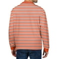 thumbnail image 4 of QHRMKOG Mens Long Sleeve Polo Shirts Comfort Striped Cotton Golf Shirt Loose Fit Collared Golf Tshirt Fashion Tops Orange 4XL, 4 of 6