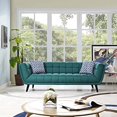 thumbnail image 4 of Modway Bestow Upholstered Fabric Button-Tufted Sofa In Teal, 4 of 4