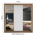 thumbnail image 3 of Ropero Closet Madesa Lyon 3 Puertas Espejos Marrón/Blanco, 3 of 5