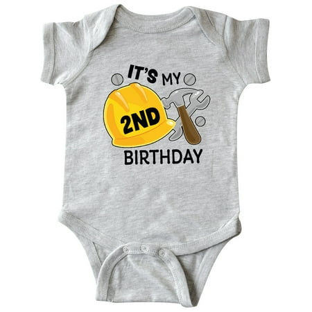 

Inktastic Its My 2nd Birthday with Construction Tools Gift Baby Boy Bodysuit