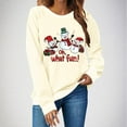 thumbnail image 2 of Women's Christmas Sweatshirts Fashion Long Sleeve Round Neck T Shirt Printing Loose Blouse Hoodless Sweatshirts, 2 of 4