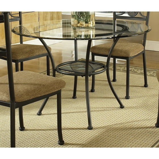 Greyson Living Celine Metal 45 Inch Round Glass Top Dining Greyson Living Celine Metal 45 Inch Round Glass Top Dining Table By