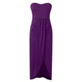 thumbnail image 4 of Vestido informal de playa sin mangas y cuello redondo holgado para mujer - Poliéster, ligero para vacaciones/uso diario, 4 of 5
