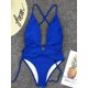 thumbnail image 4 of Trajes de baño de una pieza de vendaje multidireccional de cintura alta con cuello en V profundo sexy para mujer Trajes de baño Zhivalor LRWJ303-18, 4 of 5
