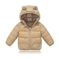 thumbnail image 3 of FDDMis Girls Jacket Boy Fleece Jacket Toddler Down Jacket Long Sleeve Shirts for Boys 14-16 Boys Baby Clothes New Born Winter Clothes Baby Girl Boys, Khaki 18-24 Months, 3 of 8