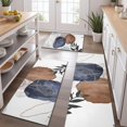 thumbnail image 2 of Blue Boho Abstract and Plant Pattern Kitchen Rugs Sets Of 3,Kitchen Runner Rugs Non Skid Washable,Decorative Kitchen Floor Mats for Kitchen,Sink,Laundry,17"x30"+ 17"x47" + 17"x59", 2 of 6