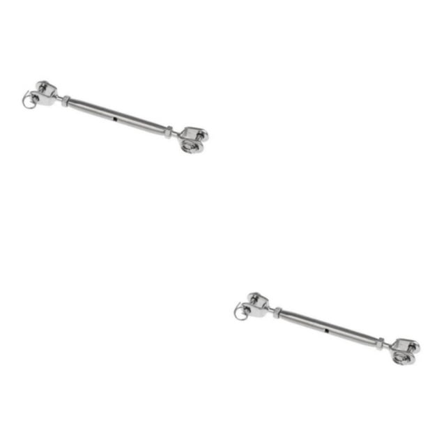 Decodeary Vis de Gréement à Tendeur/mors en Acier Inoxydable 304 Marine Robuste Corps Fermé Durable et Longue Durée Argent 6 mm 2 Ensembles