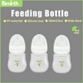 Natural Feeding Infant Baby Bottles for Breastfeeding, AntiColic, Clear, 6oz, Set of 3, Newborn