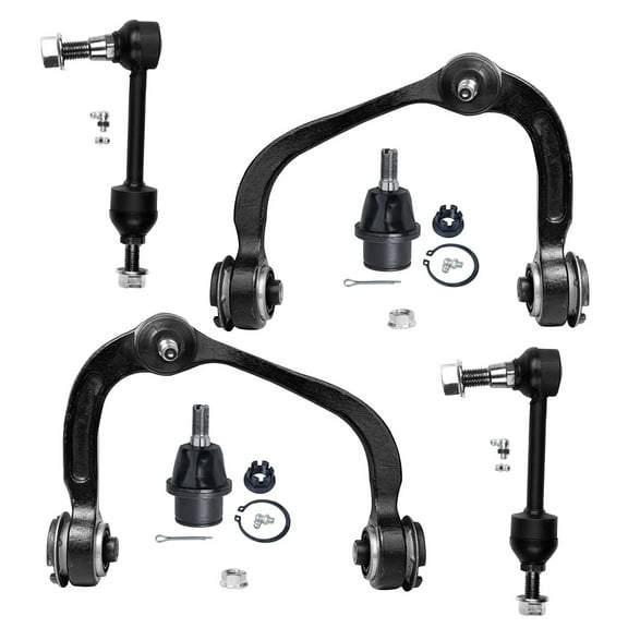 Detroit Axle - 4WD Front End Suspension Kit for 2004 2005 Ford F-150 2 Upper Control Arms w/Ball Joints 2 Lower Ball Joints 2 Sway Bar Links Replacement