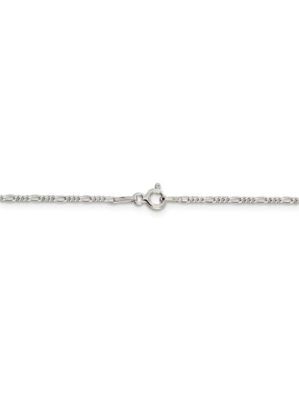 Figaro Chain Anklet in .925 Sterling Silver