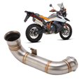 thumbnail image 4 of Tubo de escape medio de motocicleta adaptador de tubo de escape medio de motocicleta Aspecto exquisito de acero inoxidable para moto ANGGREK Otros, 4 of 8
