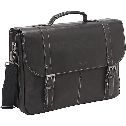 Heritage Colombian Leather Flapover Briefcase