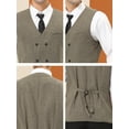 thumbnail image 6 of Lars Amadeus Men's Dress Vest Double Breasted Slim Fit Prom Sleeveless Waistcoat, 6 of 6