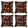 thumbnail image 2 of Halloween Throw Pillow Covers, halloween pumpkin bat Square Pillow Cases with Invisible Zipper for Halloween Decorations, Farmhouse Halloween Decor 12x12, 2 of 7
