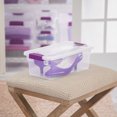 thumbnail image 4 of Sterilite 6 Quart Plastic ClearView Latch Storage Container Tote, 12 Pack, 4 of 11