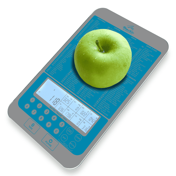 NUTRA Track Food and Nutrition Scale, an American Co. You CAN FIND Cheaper BUT You Cant FIND Better, Our Proprietary USDA Nutritional Calculator, Supported and Designed in Seattle WA. Silver/Blue