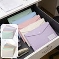 thumbnail image 1 of Jiaeri A4 Clear Plastic File Folders with Snap Button - 5 Pack Colored Document Storage Bags, Loose Leaf Binder Pockets for School, Office, Home Organization, 1 of 7