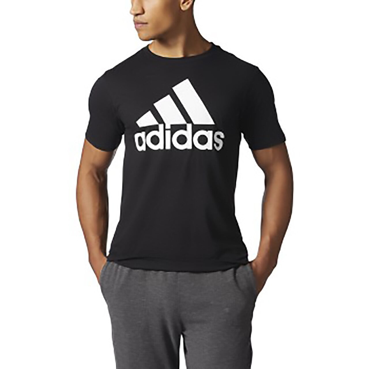 Adidas Badge of Sport Men's T-Shirt CD7936 - Black, White - Walmart.com