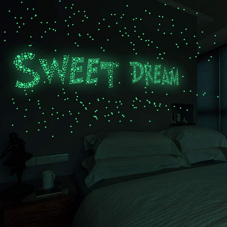 Ludlz 104Pcs Glow in The Dark Stars for Ceiling or Wall Stickers ...