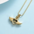 thumbnail image 4 of Angel Wings Heart Small Cremation Urn Necklaces for Ashes Crystal Heart Keepsake Pendant Memorial Locket Ash Holder, 4 of 7