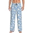 thumbnail image 2 of Lsque Daisies Flowers Print Men's Pajama Pants, Lounge Pant - Comfortable Home Wear,Elastic Waistband, Stylish Design-Small, 2 of 9