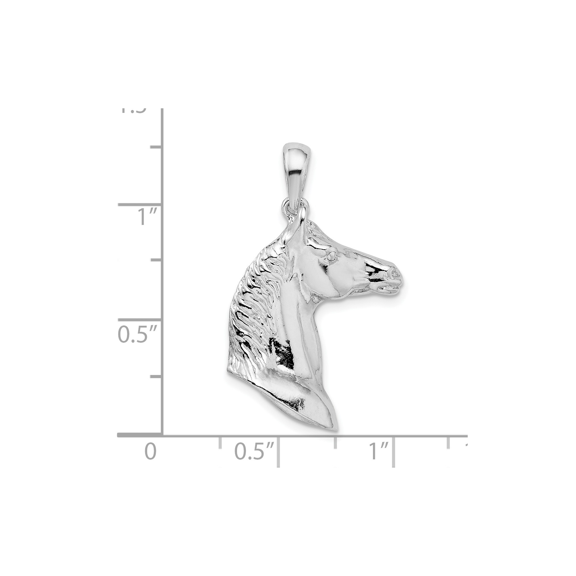 Sterling Silver Horse Head Pendant Necklace for Men and Women, Western Style Equestrian Jewelry Symbolizing Strength Freedom and Loyalty