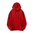 thumbnail image 1 of Yuyuzo Plus Size Hoodies for Men Long Sleeve Oversized Sweatshirts Solid Color Lightweight Fall Casual Pullover Tops, 1 of 7