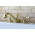 thumbnail image 2 of Kingston Brass KS3332TAL Tudor Two-Handle Deck Mount Roman Tub Faucet, Polished Brass, 2 of 5