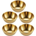 thumbnail image 1 of piezas de tazones de acero inoxidable, tazones para salsa, tazones para especias, mini tazones para salsa, tazones pequeños para servir, sushi, ketchup, tazones para salsa, juego de salsa, tazón para refrigerios, papas fritas (dorado) brillar Electrónica, 1 of 5