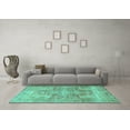 thumbnail image 3 of Ahgly Company Machine Washable Indoor Rectangle Persian Turquoise Blue Traditional Area Rugs, 7' x 10', 3 of 4