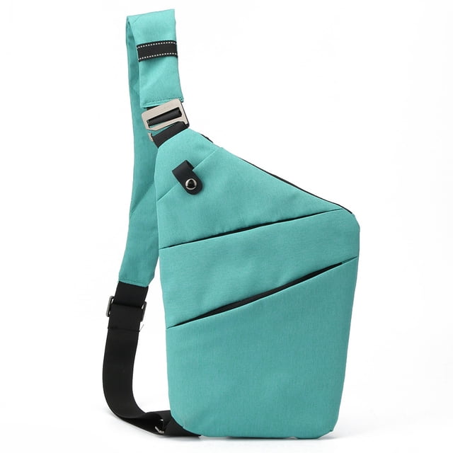 Bolso pecho anti-Ladrones Bolso cruzado multifuncional para hombres Nylon portátil para viajes (hombro izquierdo azul cielo)