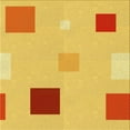 thumbnail image 1 of Ahgly Company Machine Washable Indoor Square Transitional Neon Orange Area Rugs, 5' Square, 1 of 7