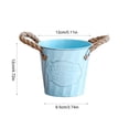 thumbnail image 3 of AYktou Vintage Galvanized Flower Buckets, Metal Planter Tubs Flower Pots with Rope Handles, Farmhouses Hanging Bucket Rustproof Flowerpot for Indoor Outdoor Garden Patio Party Wedding Home Decor, 3 of 6
