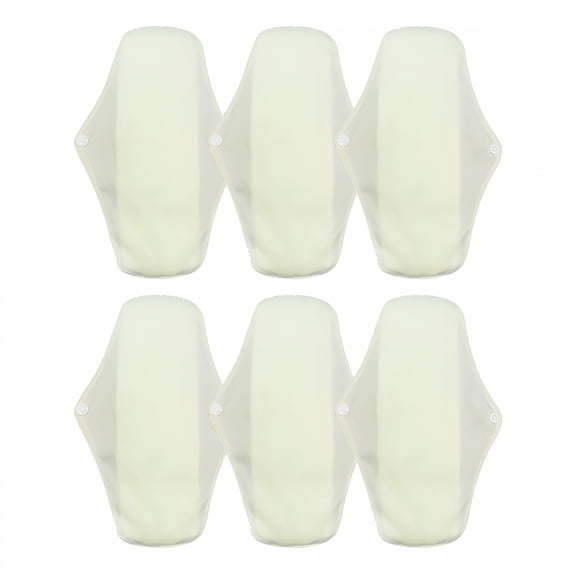 TELOLY Cotton Cover Reusable Cloth Pads - Thin Cloth Pads, Leak Free, Washing Machine Safe, Menstrual Pads with Wings for Teens & Women, Incontinence Pads