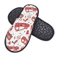 thumbnail image 2 of Junzan Fuzzy Feet Slippers For Women,House Shoes Non Slip Indoor/Outdoor,Fire Truck Designs-Medium, 2 of 9