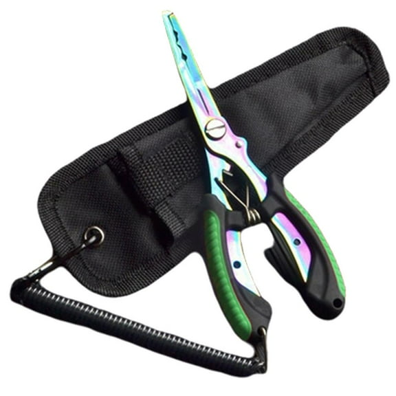 SS420 Steel Fishing Pliers with Titanium Coating - Multifunctional, 16cm