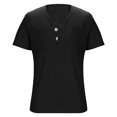 thumbnail image 4 of Mens Summer Shirts Short Sleeve With Pocket Soft Short Sleeve Top With Button Placket And Front Pocket For Summer Vacations And Daily WearSize L, 4 of 5