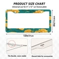 thumbnail image 7 of Aluminum License Plate Frame 2 Pack Car Exterior Accessory Car Tag Holder for Front Rear Plates Cars Decor Vintage Yellow Rose Pattern, 7 of 7