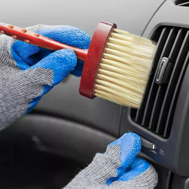 Cleaning Brush for Air Vents, Car AC Vent Detailing Brush with Wooden  Handle, Soft Bristle Dust Collector Cleaning Brush for AC Vent Dashboard  Leather Seats 