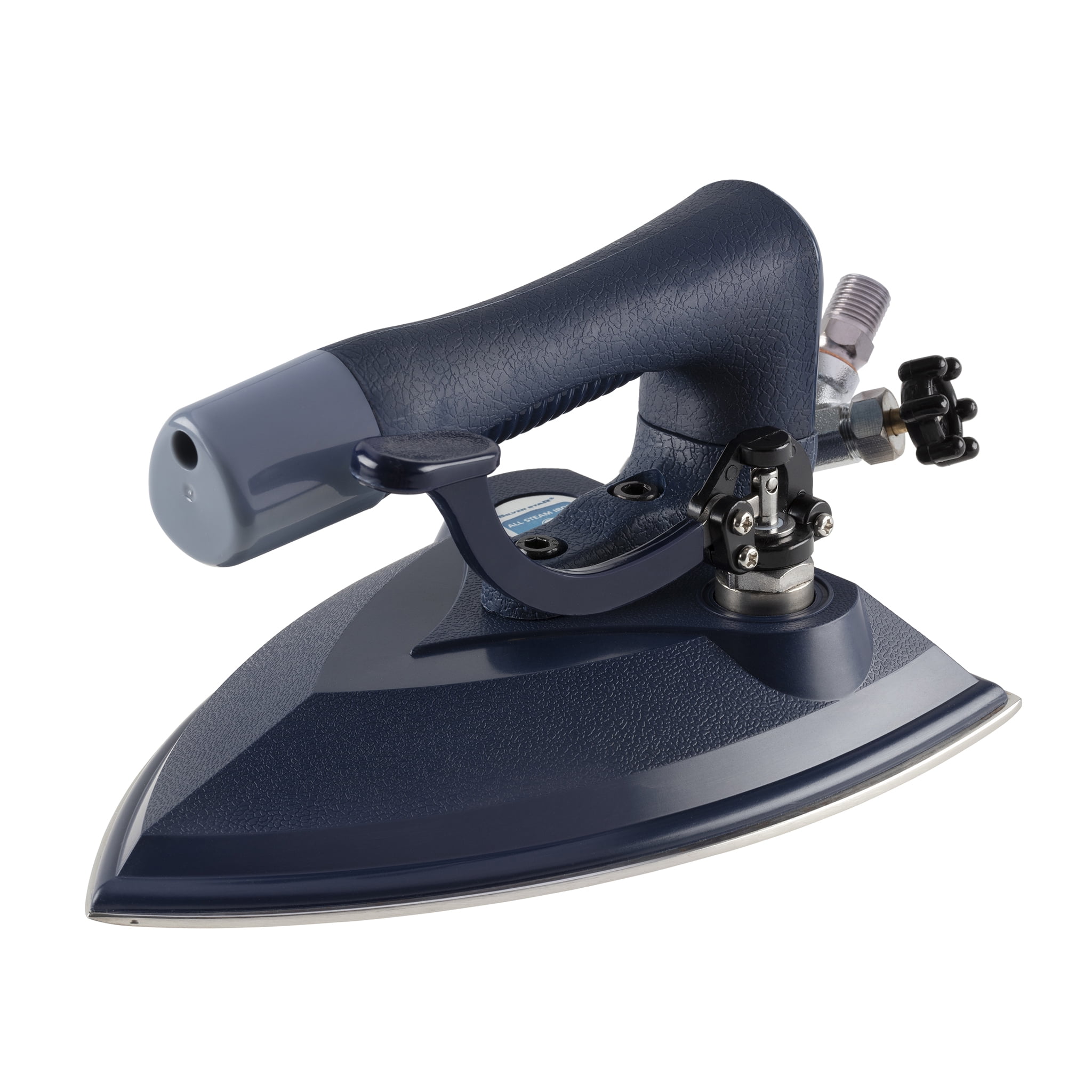 Silver Star BSP-600 All-Steam Industrial Pressing Iron – Wide Base 8.1" x 5.8", Brass Steam Valve, Steam Volume Control, For External Boiler Systems (Iron Only)
