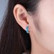 thumbnail image 3 of Aros con bisagras de ópalo, pequeños aros hipoalergénicos chapados en oro para mujeres, niñas y hombres --- Azul, 3 of 4